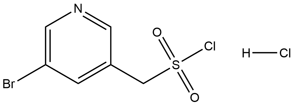 3-Pyridinemethanesulfonyl chloride, 5-bromo-, hydrochloride (1:1) (ACI) Structure