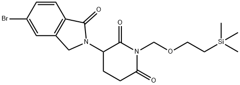 2,6-Piperidinedione, 3-(5-bromo-1,3-dihydro-1-oxo-2H-isoindol-2-yl)-1-[[2-(trimethylsilyl)ethoxy]methyl]- Structure