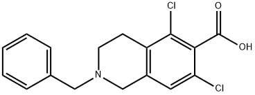 2-benzyl-5,7-dichloro-1,2,3,4-tetrahydroisoquinoline-6-carboxylic acid Structure