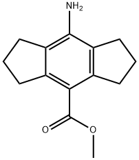s-Indacene-4-carboxylic acid, 8-amino-1,2,3,5,6,7-hexahydro-, methyl ester Struktur