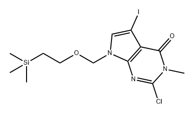 4H-Pyrrolo[2,3-d]pyrimidin-4-one, 2-chloro-3,7-dihydro-5-iodo-3-methyl-7-[[2-(trimethylsilyl)ethoxy]methyl]- Structure