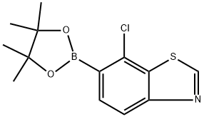 7-氯-6-(4,4,5,5-四甲基-1,3,2-二氧杂硼烷-2-基)苯并[D]噻唑, 2409579-99-1, 结构式