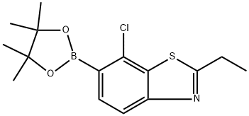 Benzothiazole, 7-chloro-2-ethyl-6-(4,4,5,5-tetramethyl-1,3,2-dioxaborolan-2-yl)- Struktur