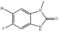 6-溴-5-氟-1-甲基-1,3-二氢2H-苯并[D]咪唑-2-酮, 2409597-05-1, 结构式