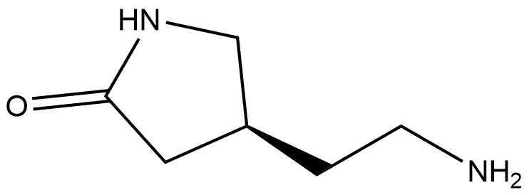 (4S)-4-(2-氨乙基)-2-吡咯烷酮 结构式