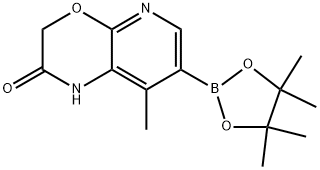 8-甲基-7-(4,4,5,5-四甲基-1,3,2-二氧硼杂硼烷-2-基)-1H-吡啶并[2,3-B][1,4]恶嗪-2(3H )-一 结构式