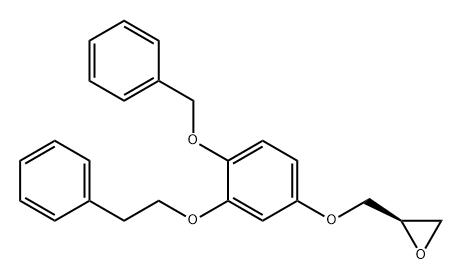 Oxirane, 2-[[3-(2-phenylethoxy)-4-(phenylmethoxy)phenoxy]methyl]-, (2R)- 结构式