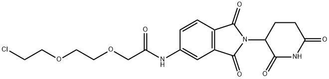 Acetamide, 2-[2-(2-chloroethoxy)ethoxy]-N-[2-(2,6-dioxo-3-piperidinyl)-2,3-dihydro-1,3-dioxo-1H-isoindol-5-yl]- 化学構造式