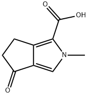 Cyclopenta[c]pyrrole-1-carboxylic acid, 2,4,5,6-tetrahydro-2-methyl-4-oxo- 化学構造式