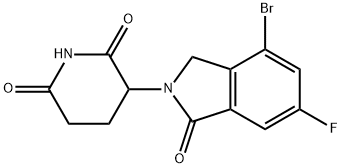 3-(4-溴-6-氟-1-氧代异吲哚啉-2-基)哌啶-2,6-二酮, 2410219-18-8, 结构式