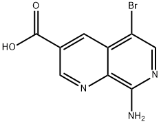 1,7-Naphthyridine-3-carboxylic acid, 8-amino-5-bromo-|8-氨基 -5-溴 -1,7-萘啶 -3-羧酸