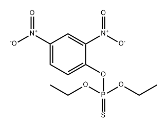 Phosphorothioic acid, O-(2,4-dinitrophenyl) O,O-diethyl ester (8CI) Struktur