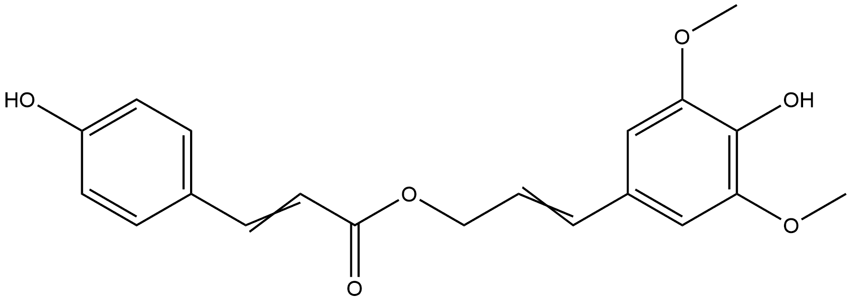 3-(4-Hydroxy-3,5-dimethoxyphenyl)-2-propen-1-yl 3-(4-hydroxyphenyl)-2-propenoate Struktur