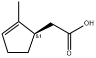 2-Cyclopentene-1-acetic acid, 2-methyl-, (1R)- Structure