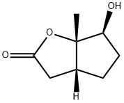 (3aR,6S,6aS)-Hexahydro-6-hydroxy-6a-methyl-2H-cyclopenta[b]furan-2-one Struktur