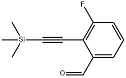 Benzaldehyde, 3-fluoro-2-[2-(trimethylsilyl)ethynyl]- 化学構造式