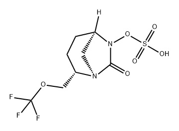 [(2S,5R)-7-oxo-2-(trifluoromethoxymethyl)-1,6-diazabicyclo[3.2.1]octan-6-yl] hydrogen sulfate 结构式