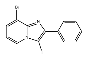 8-bromo-3-iodo-2-phenylimidazo[1,2-a]pyridine,2410716-53-7,结构式