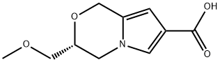 (R)-3-(甲氧基甲基)-3,4-二氢-1H-吡咯并[2,1-C][1,4]噁嗪-7-羧酸, 2410797-59-8, 结构式