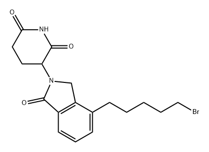 2,6-Piperidinedione, 3-[4-(5-bromopentyl)-1,3-dihydro-1-oxo-2H-isoindol-2-yl]- Struktur