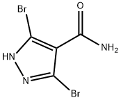 3,5-二溴-1H-吡唑-4-甲酰胺, 2411097-48-6, 结构式