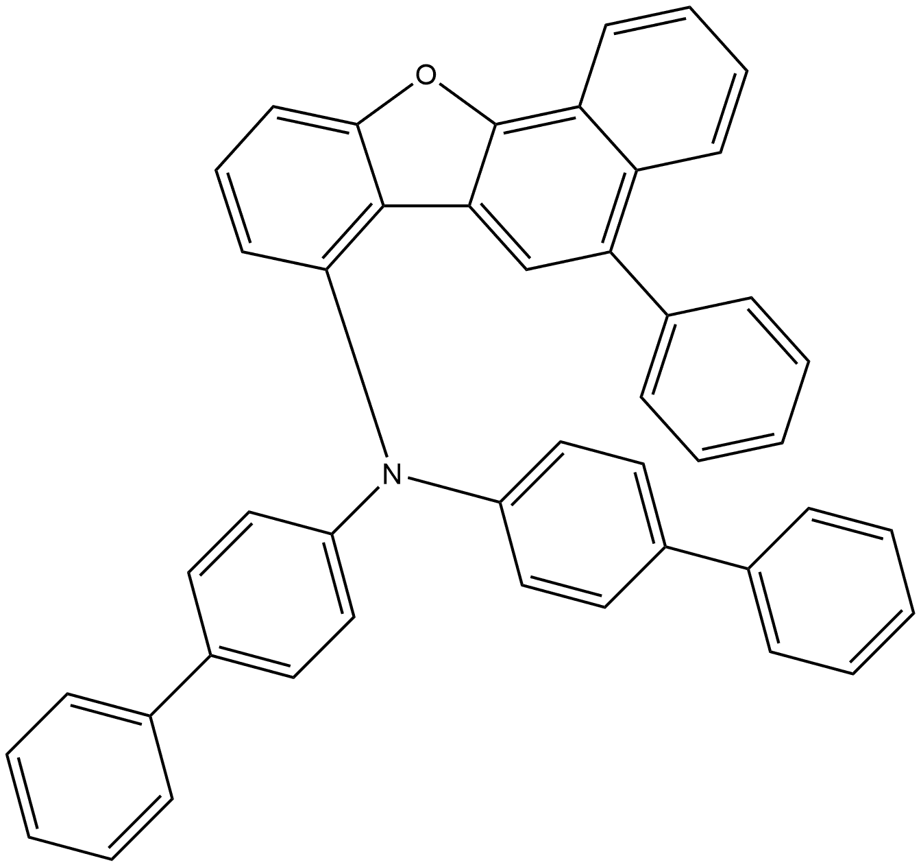 N、 N-双([1,1′-联苯]-4-基)-5-苯并[B]萘并[2,1-D]呋喃-7-胺, 2411134-03-5, 结构式