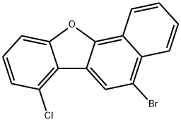5-溴-7-氯-苯并[b]萘并[2,1-d]呋喃 结构式