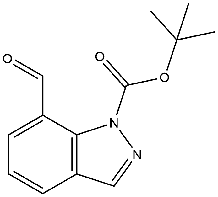tert-Butyl 7-formyl-1H-indazole-1-carboxylate 化学構造式