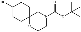 1-Oxa-4-azaspiro[5.5]undecane-4-carboxylic acid, 9-hydroxy-, 1,1-dimethylethyl ester Struktur