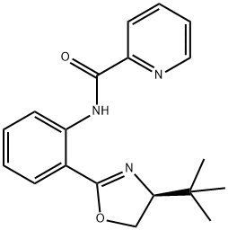 N-[2-[(4S)-4-(1,1-Dimethylethyl)-4,5-dihydro-2-oxazolyl]phenyl]-2-pyridinecarboxamide Structure
