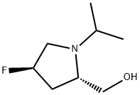 2-Pyrrolidinemethanol, 4-fluoro-1-(1-methylethyl)-, (2S,4R)- Struktur