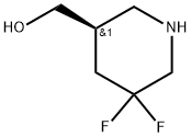 3-Piperidinemethanol, 5,5-difluoro-, (3R)- Structure
