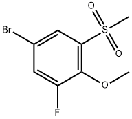 Benzene, 5-bromo-1-fluoro-2-methoxy-3-(methylsulfonyl)- Struktur