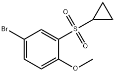 Benzene, 4-bromo-2-(cyclopropylsulfonyl)-1-methoxy- Structure