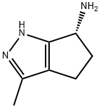 6-Cyclopentapyrazolamine, 1,4,5,6-tetrahydro-3-methyl-, (6R)- Struktur