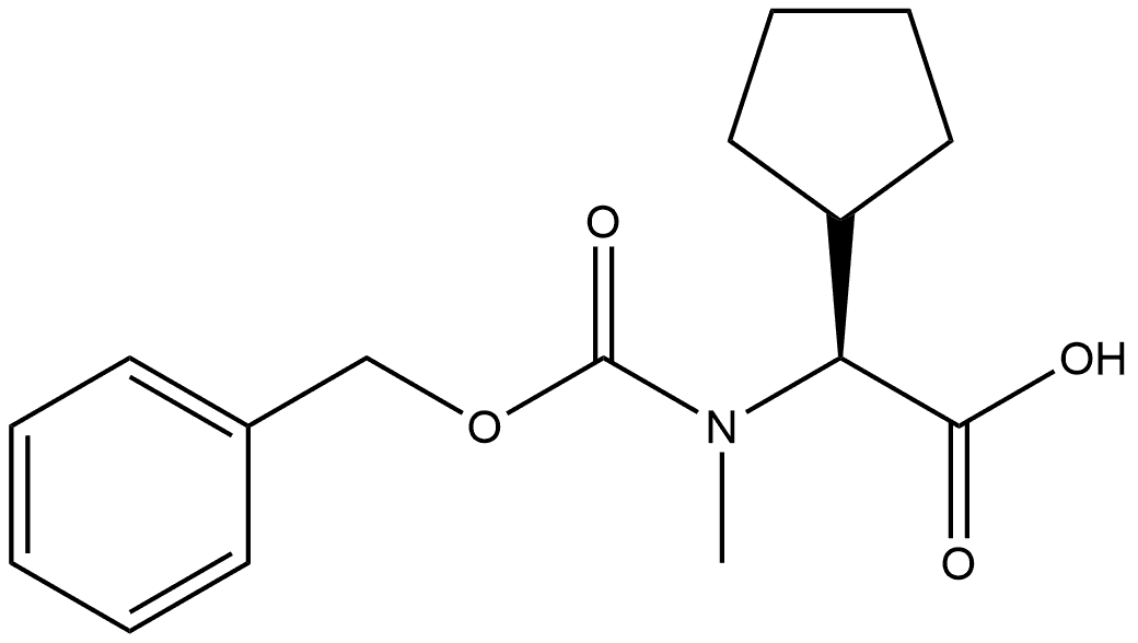 (S)-2-(((Benzyloxy)carbonyl)(methyl)amino)-2-cyclopentylacetic acid Struktur