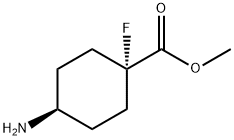 CIS-甲基-4-氨基-1-氟环己烷-1-羧酸酯, 2411631-68-8, 结构式