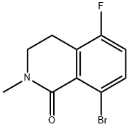 1(2H)-Isoquinolinone, 8-bromo-5-fluoro-3,4-dihydro-2-methyl- 化学構造式