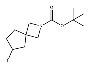 2-Azaspiro[3.4]octane-2-carboxylic acid, 6-iodo-, 1,1-dimethylethyl ester Structure