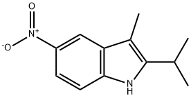 1H-Indole, 3-methyl-2-(1-methylethyl)-5-nitro- Structure