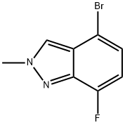 2H-Indazole, 4-bromo-7-fluoro-2-methyl- 化学構造式