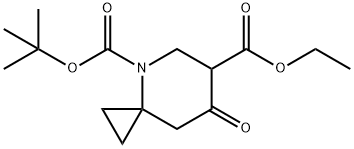 4-Azaspiro[2.5]octane-4,6-dicarboxylic acid, 7-oxo-, 4-(1,1-dimethylethyl) 6-ethyl ester|4-BOC-7-氧代-4-氮杂螺[2.5]辛烷-6-甲酸乙酯