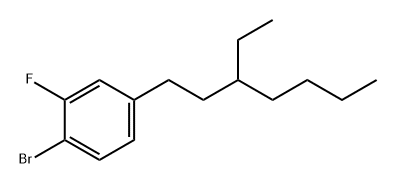 Benzene, 1-bromo-4-(3-ethylheptyl)-2-fluoro- 化学構造式