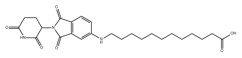 Dodecanoic acid, 12-[[2-(2,6-dioxo-3-piperidinyl)-2,3-dihydro-1,3-dioxo-1H-isoindol-5-yl]amino]- Structure