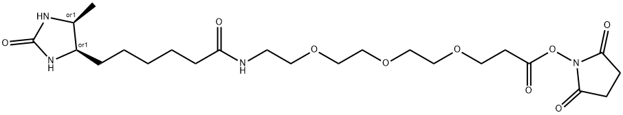 Desthiobiotin-PEG3-NHS ester Structure