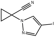 Cyclopropanecarbonitrile, 1-(4-iodo-1H-pyrazol-1-yl)- Structure