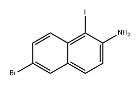 2-Naphthalenamine, 6-bromo-1-iodo- Structure