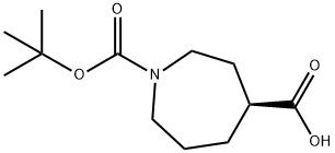 (4S)-1-tert-butoxycarbonylazepane-4-carboxylic acid Structure