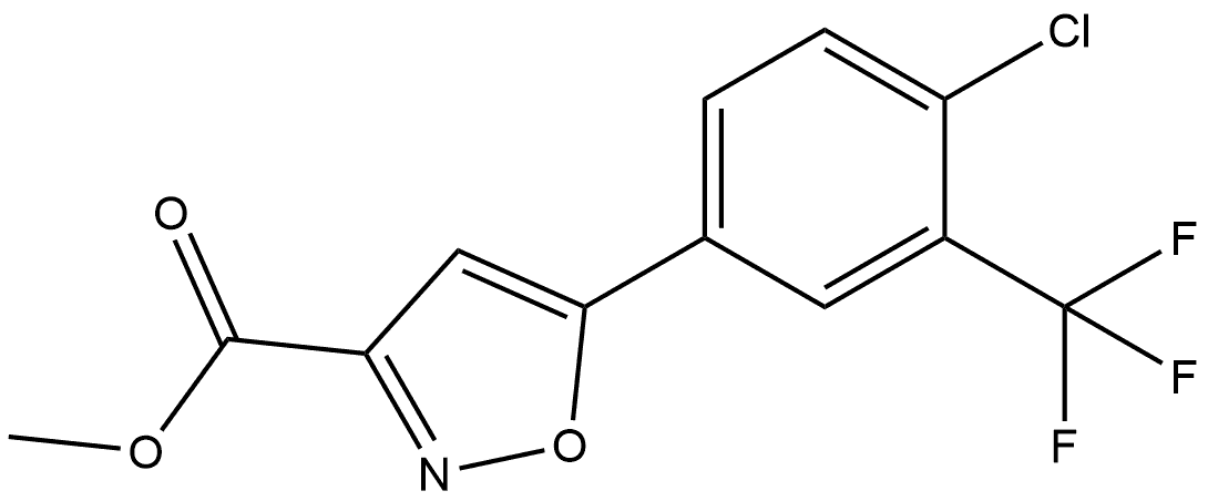 Methyl 5-[4-Chloro-3-(trifluoromethyl)phenyl]isoxazole-3-carboxylate Structure