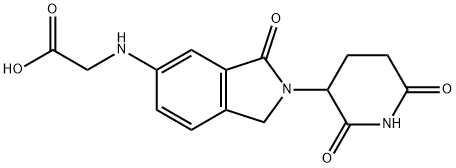 N-[2-(2,6-Dioxo-3-piperidinyl)-2,3-dihydro-3-oxo-1H-isoindol-5-yl]glycine Struktur